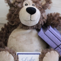 luke lavender stuffed bear